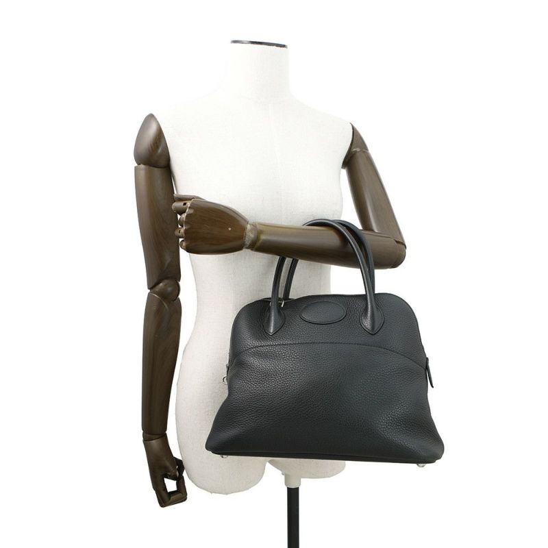 エルメス ハンドバッグ ボリード31 ブラック/シルバー金具 トリヨンクレマンス D刻印 2wayショルダー 黒