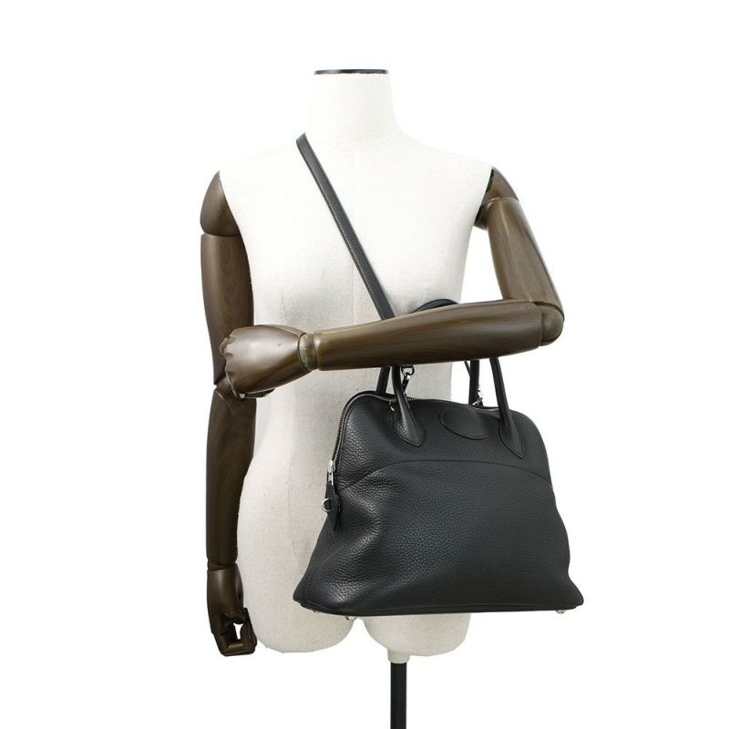 エルメス ハンドバッグ ボリード31 ブラック/シルバー金具 トリヨンクレマンス D刻印 2wayショルダー 黒