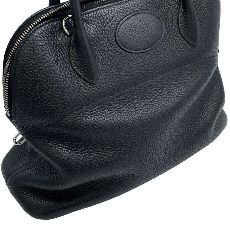 エルメス ハンドバッグ ボリード31 ブラック/シルバー金具 トリヨンクレマンス D刻印 2wayショルダー 黒