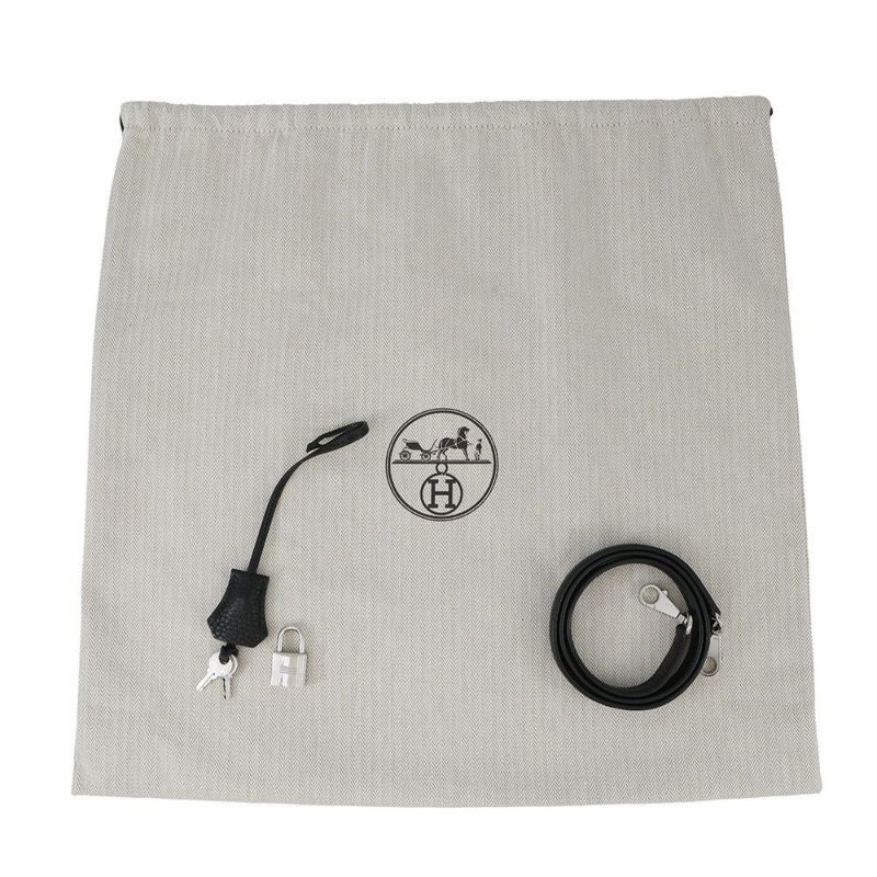 エルメス ハンドバッグ ボリード31 ブラック/シルバー金具 トリヨンクレマンス D刻印 2wayショルダー 黒