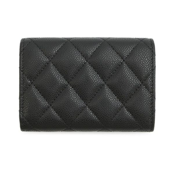 シャネル 三つ折り財布 マトラッセ ココマーク クラシック スモール フラップ ウォレット AP0230 CHANEL 黒