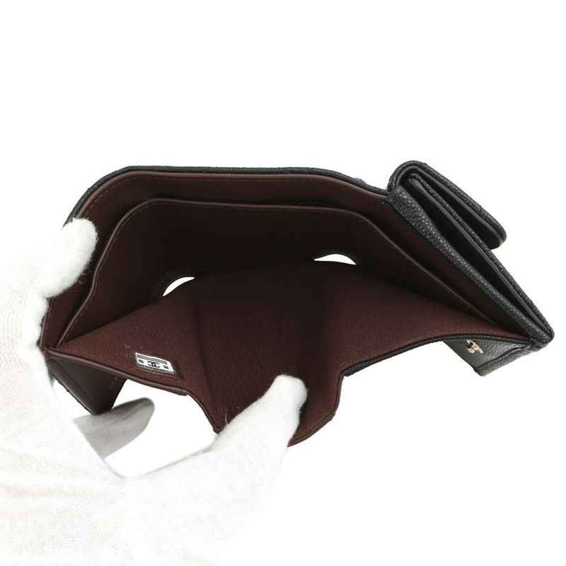 シャネル 三つ折り財布 マトラッセ ココマーク クラシック スモール フラップ ウォレット AP0230 CHANEL 黒