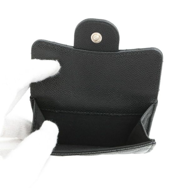 シャネル 三つ折り財布 マトラッセ ココマーク クラシック スモール フラップ ウォレット AP0230 CHANEL 黒