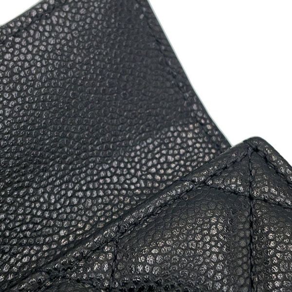シャネル 三つ折り財布 マトラッセ ココマーク クラシック スモール フラップ ウォレット AP0230 CHANEL 黒