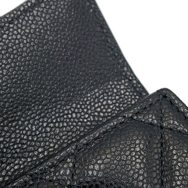 シャネル 三つ折り財布 マトラッセ ココマーク クラシック スモール フラップ ウォレット AP0230 CHANEL 黒