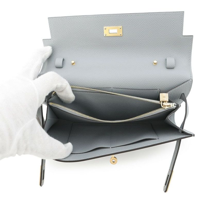 エルメス ケリーウォレット ロング トゥーゴー グリパンタン/ゴールド金具 エプソン K刻印 財布