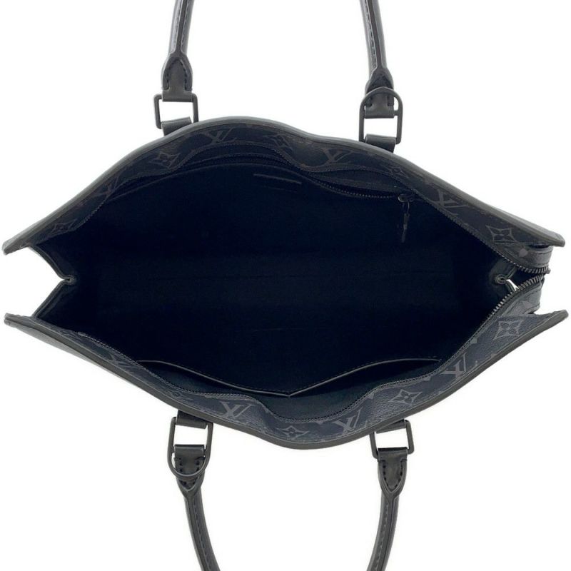 ルイヴィトン トートバッグ モノグラム・エクリプス サックプラ・ホリゾンタル ジップ M45265 2way メンズ ビジネスバッグ 黒 ブラック