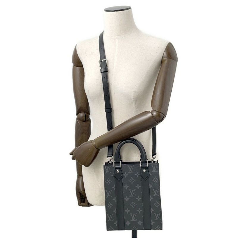 ルイヴィトン ハンドバッグ モノグラム・エクリプス サックプラ MINI M46453 ヴィトン バッグ 2way ショルダーバッグ ブラック 黒