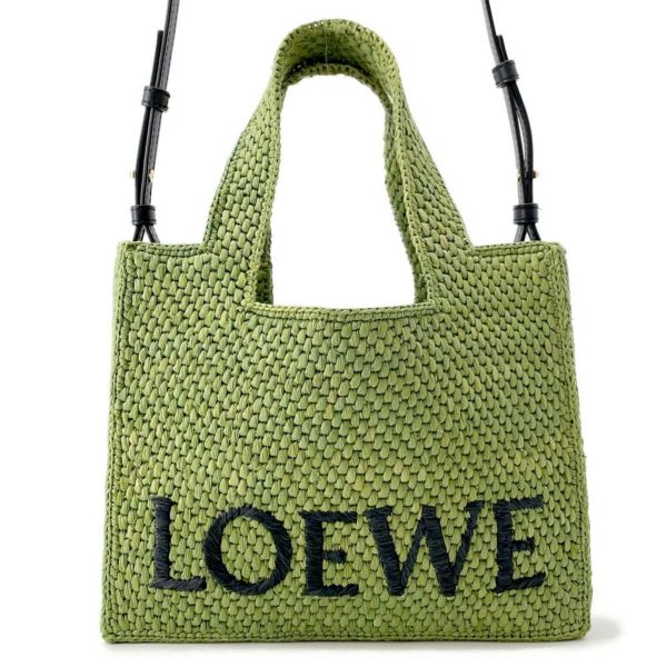ロエベ ハンドバッグ フォント トート スモール ラフィア A685B59X01 LOEWE 2way かごバッグ