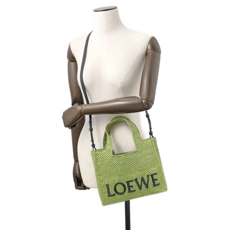 ロエベ ハンドバッグ フォント トート スモール ラフィア A685B59X01 LOEWE 2way かごバッグ