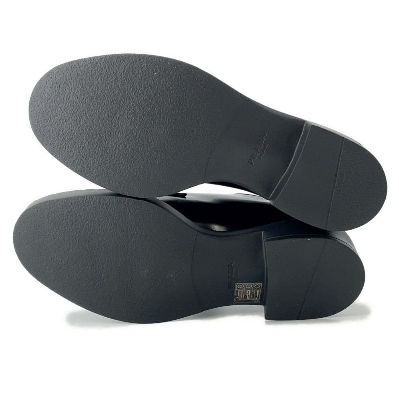 プラダ ドレスシューズ ブラッシュドレザー レディースサイズ37 1E877M PRADA 靴 黒