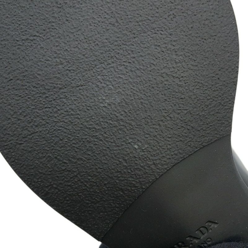 プラダ ドレスシューズ ブラッシュドレザー レディースサイズ37 1E877M PRADA 靴 黒