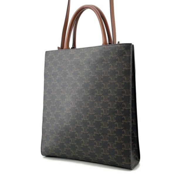 セリーヌ トートバッグ トリオンフ バーティカル カバ スモール 191542 CELINE 2way ブラウン