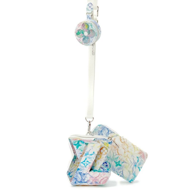 ルイヴィトン ショルダーバッグ モノグラム･パステル カラーズ ブロックLV M57277 LOUIS VUITTON 白 ホワイト