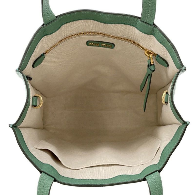 ミュウミュウ トートバッグ マドラス レザー 5BG264 MIUMIU