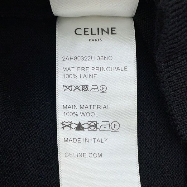 セリーヌ セーター トリオンフ クルーネックセーター メンズサイズL 2AH80322U CELINE トップス 黒