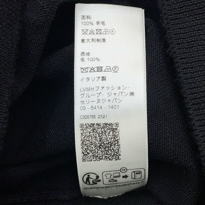 セリーヌ セーター トリオンフ クルーネックセーター メンズサイズL 2AH80322U CELINE トップス 黒