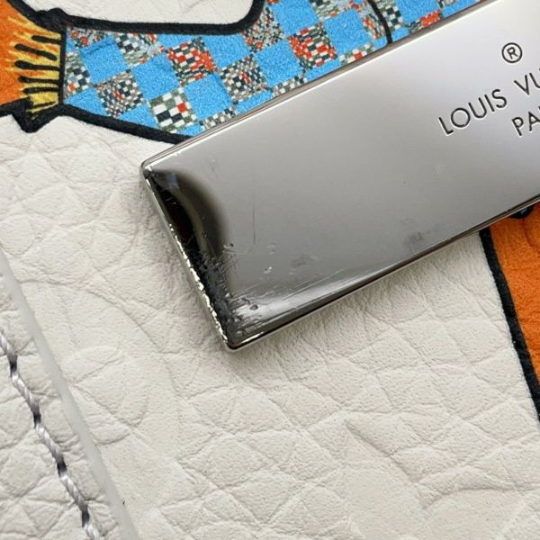 ルイヴィトン ハンドバッグ フラップ・ソフトトランク メッセンジャー トリヨンレザー M57407 2wayショルダー 白