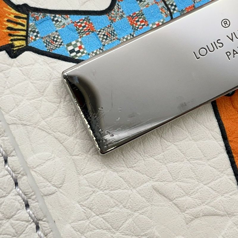 ルイヴィトン ハンドバッグ フラップ・ソフトトランク メッセンジャー トリヨンレザー M57407 2wayショルダー 白