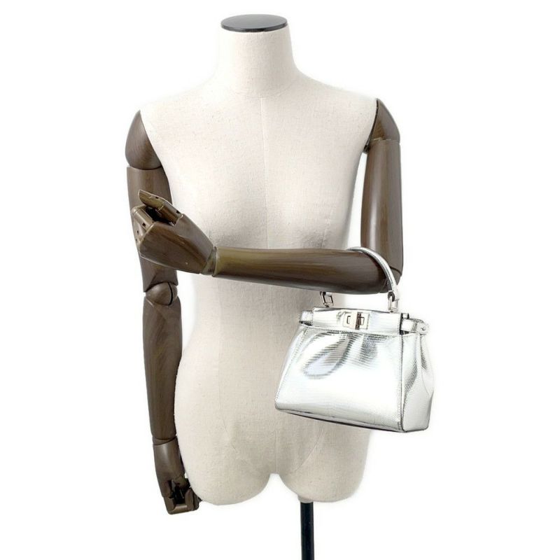 フェンディ ハンドバッグ  ピーカブー アイコニック XS リザード 8BN309 FENDI 2way ショルダーバッグ