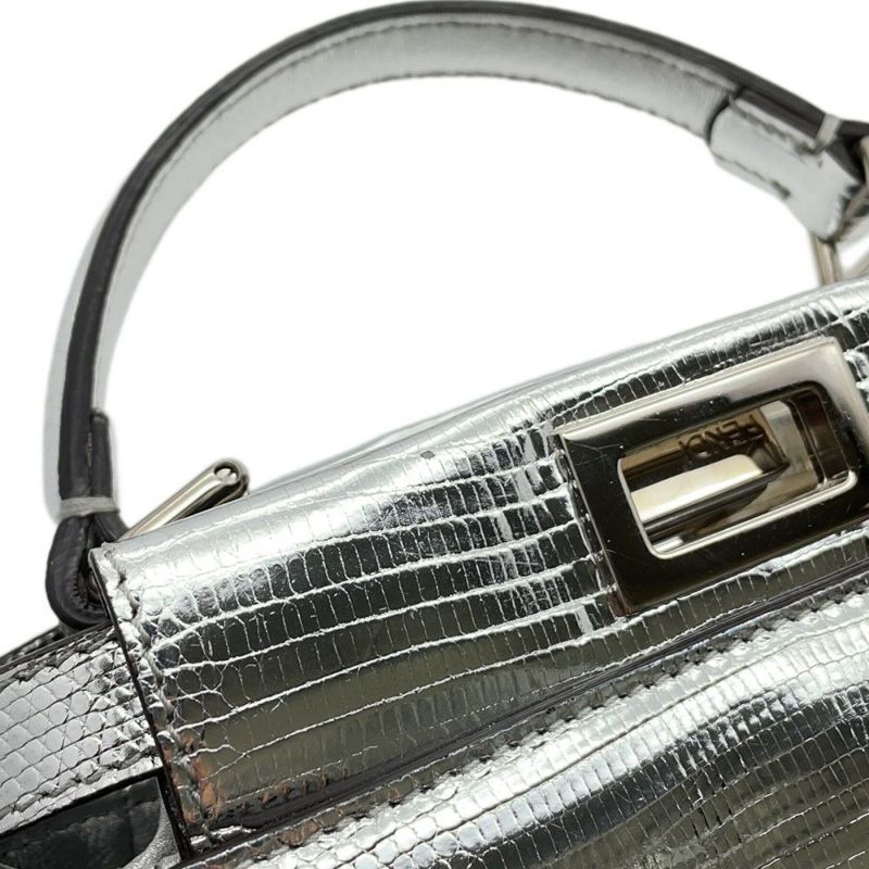 フェンディ ハンドバッグ  ピーカブー アイコニック XS リザード 8BN309 FENDI 2way ショルダーバッグ