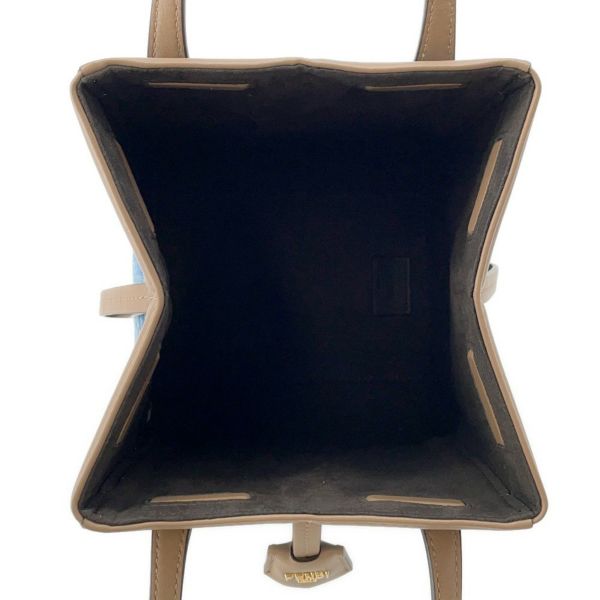 フェンディ ショルダーバッグ オリガミ Origami ミニ ズッカ柄 デニム 8BS083 FENDI 2way ハンドバッグ