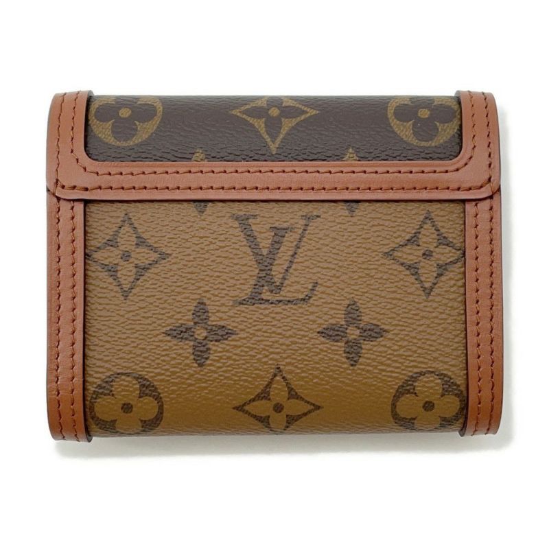 ルイヴィトン 三つ折り財布 モノグラムリバース ポルトフォイユ・ドーフィーヌ コンパクト M68725 LOUIS VUITTON ヴィトン 財布
