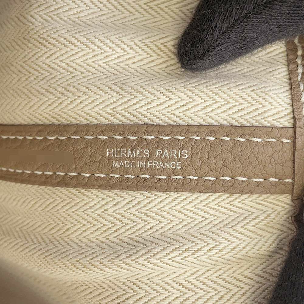 エルメス トートバッグ ガーデンパーティPM エトゥープ/シルバー金具 ネゴンダ W刻印