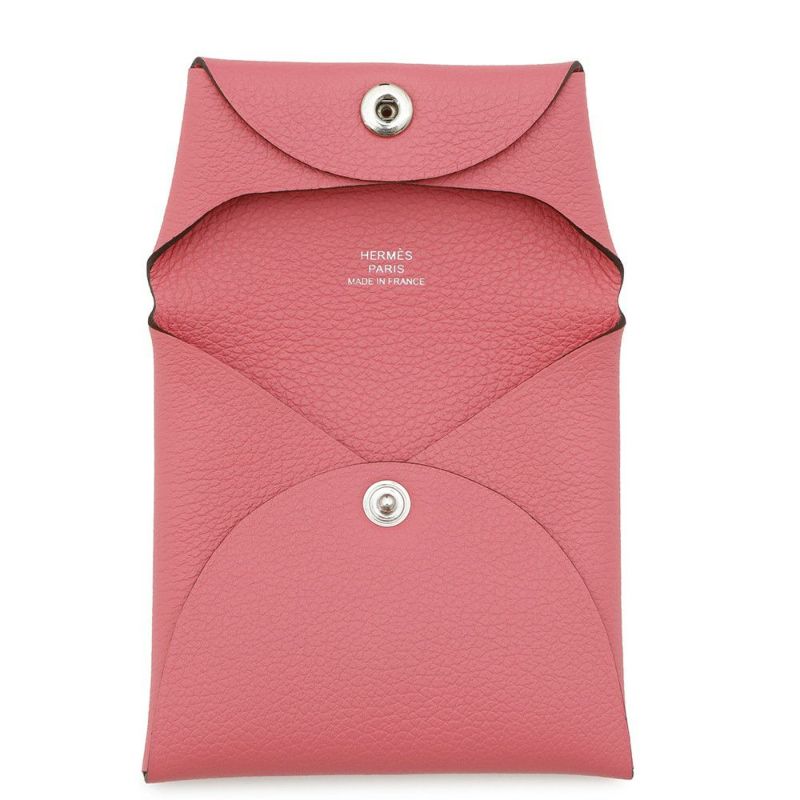 エルメス コインケース バスティア ローズアザレ エバーカラー W刻印 HERMES 小銭入れ