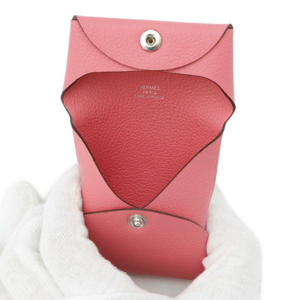 エルメス コインケース バスティア ローズアザレ エバーカラー W刻印 HERMES 小銭入れ
