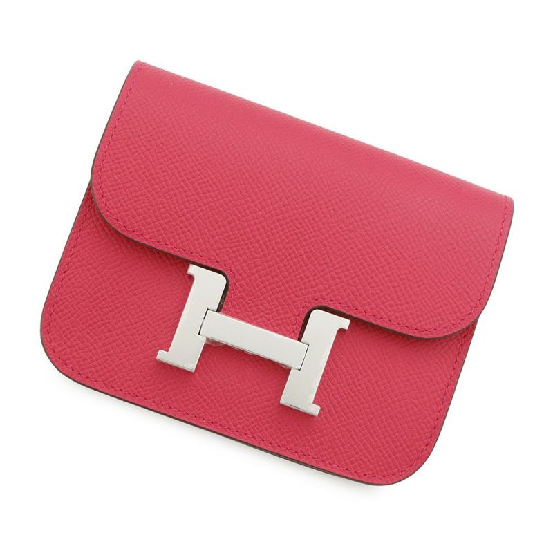 エルメス 財布 コンスタンス スリム ローズメキシコ/シルバー金具 エプソン W刻印 HERMES 財布