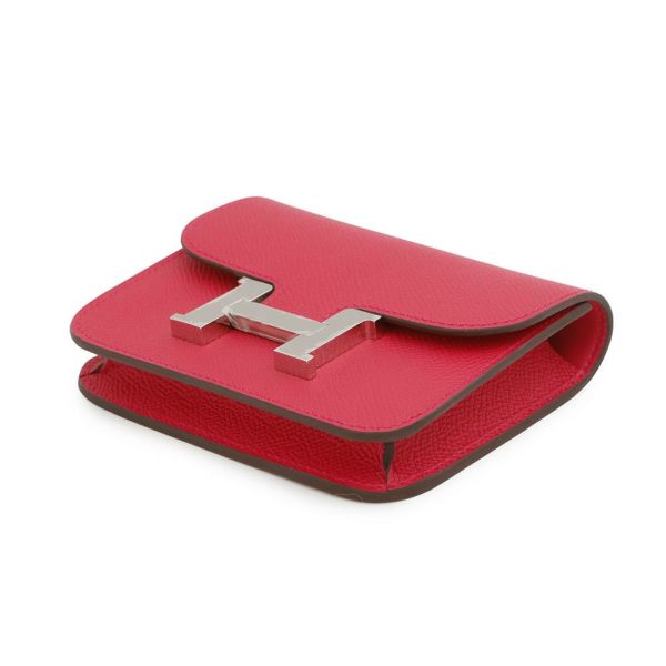 エルメス 財布 コンスタンス スリム ローズメキシコ/シルバー金具 エプソン W刻印 HERMES 財布