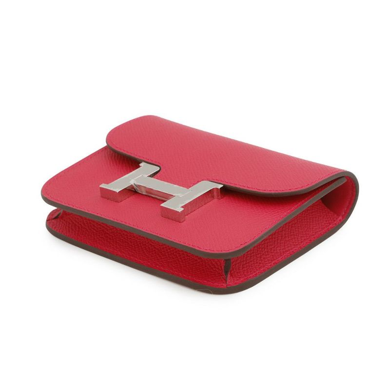 エルメス 財布 コンスタンス スリム ローズメキシコ/シルバー金具 エプソン W刻印 HERMES 財布
