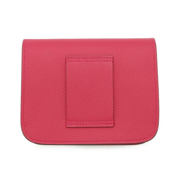 エルメス 財布 コンスタンス スリム ローズメキシコ/シルバー金具 エプソン W刻印 HERMES 財布