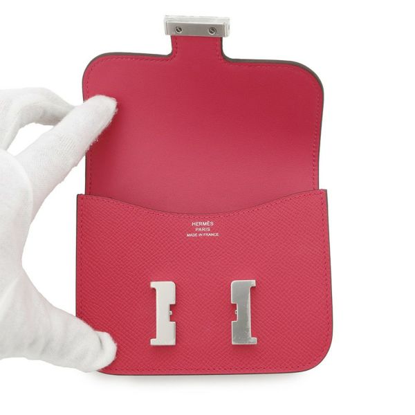 エルメス 財布 コンスタンス スリム ローズメキシコ/シルバー金具 エプソン W刻印 HERMES 財布
