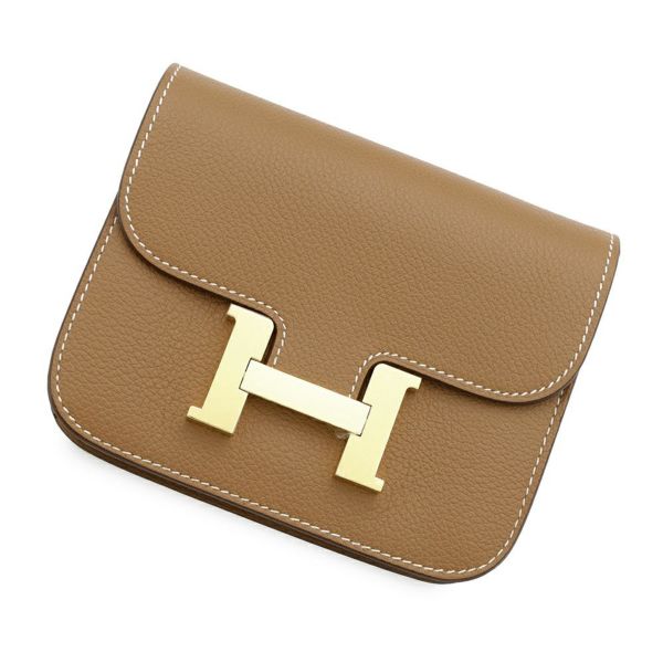 エルメス 財布 コンスタンス スリム ゴールド/ゴールド金具 エバーカラー W刻印 HERMES 財布