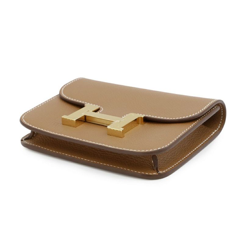 エルメス 財布 コンスタンス スリム ゴールド/ゴールド金具 エバーカラー W刻印 HERMES 財布