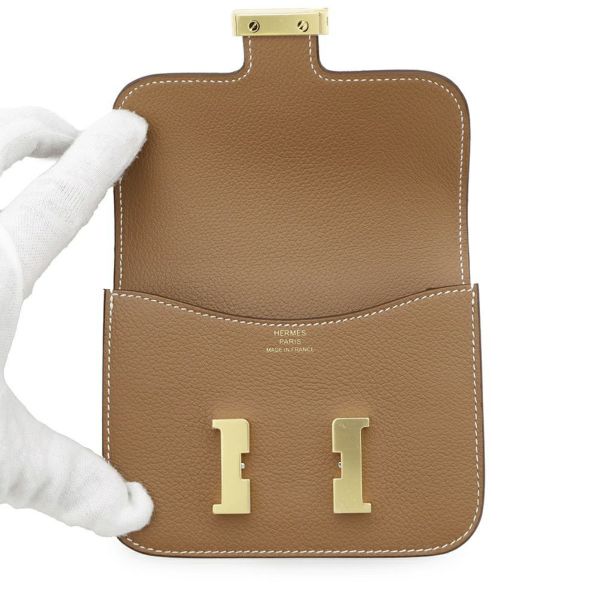 エルメス 財布 コンスタンス スリム ゴールド/ゴールド金具 エバーカラー W刻印 HERMES 財布