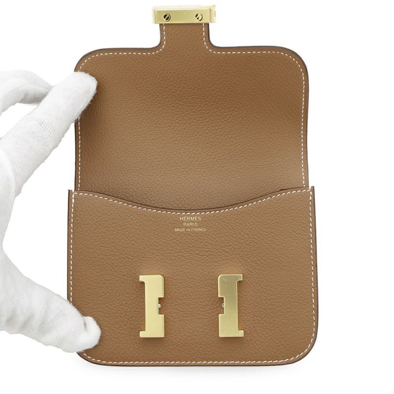 エルメス 財布 コンスタンス スリム ゴールド/ゴールド金具 エバーカラー W刻印 HERMES 財布