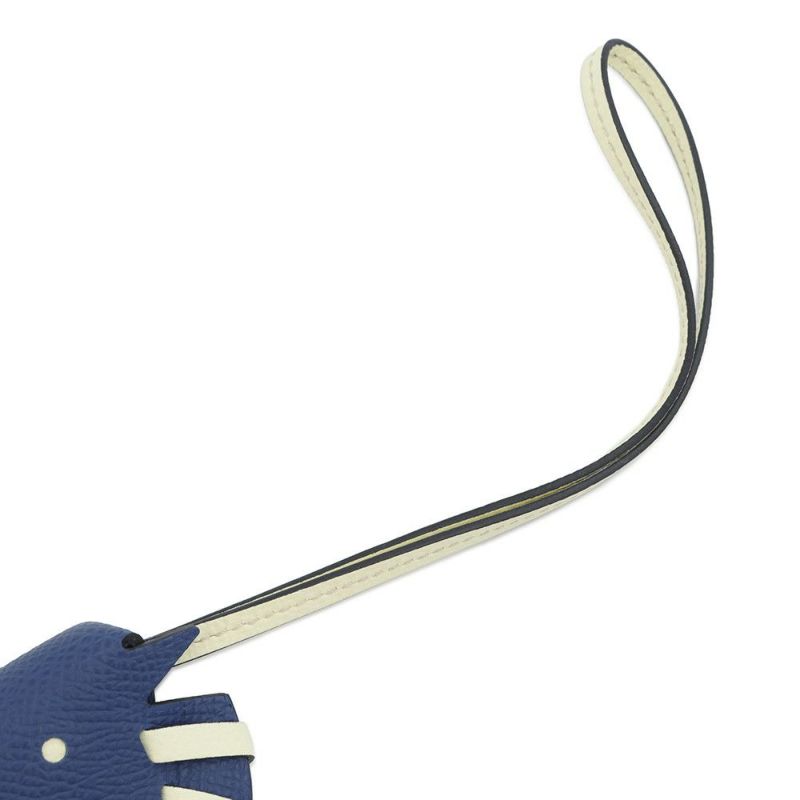 エルメス バッグチャーム シュバル トレッセ ブルータイ/ジョーヌミルトン エプソン K刻印 HERMES チャーム