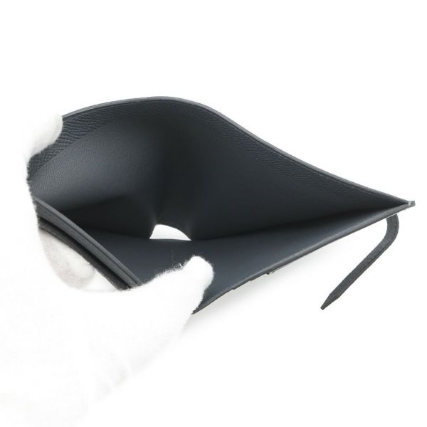 エルメス 二つ折り財布 ベアンコンパクト グリミスティ/シャンパンゴールド金具 エプソン K刻印