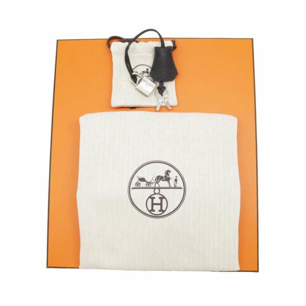 エルメス バーキン25 ブラック/シルバー金具 トゴ W刻印 HERMES Birkin ハンドバッグ 黒