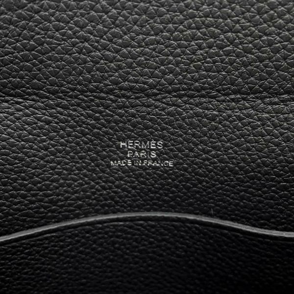 エルメス ショルダーバッグ ヴィドポッシュ ブラック/シルバー金具 トゴ W刻印 HERMES 黒