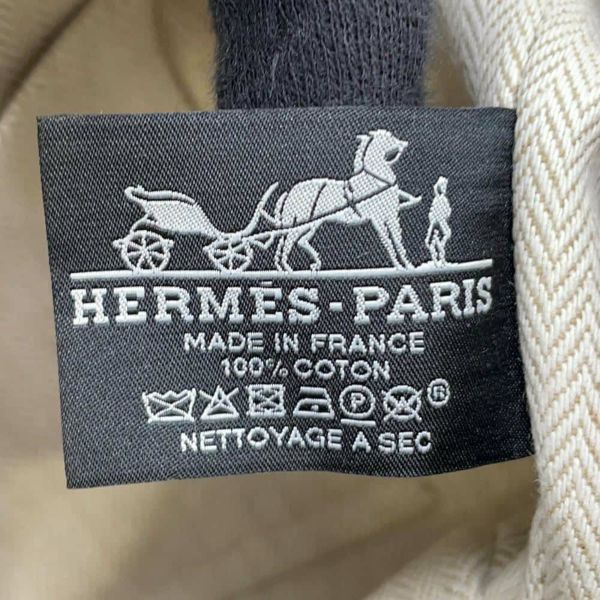 エルメス ポーチ ブリッド・ア・ブラックPM ベージュ/シルバー金具 キャンバス HERMES バッグ 小物入れ