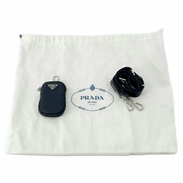 プラダ ショルダーバッグ テスートキルト ナイロン キルティング 1BC151 PRADA バッグ ポーチ付き 黒