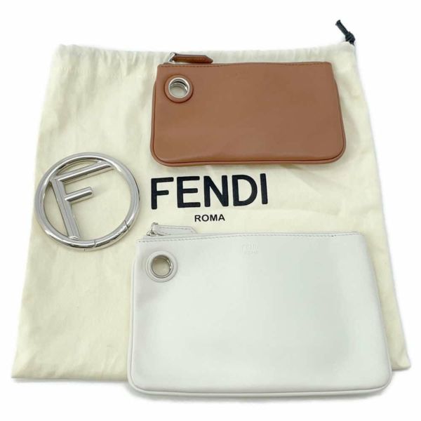 フェンディ クラッチバッグ トリプレット クラッチポーチ 8BS001 FENDI バッグ ポーチ 白