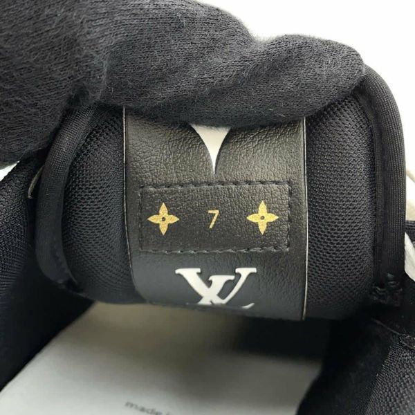 ルイヴィトン スニーカー サステナブル素材 チャーリー・ライン メンズサイズ7 LOUIS VUITTON 靴 ブラック 黒 白 ローカット