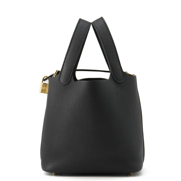 エルメス ハンドバッグ ピコタンロックPM ブラック/ゴールド金具 トリヨンクレマンス K刻印 黒