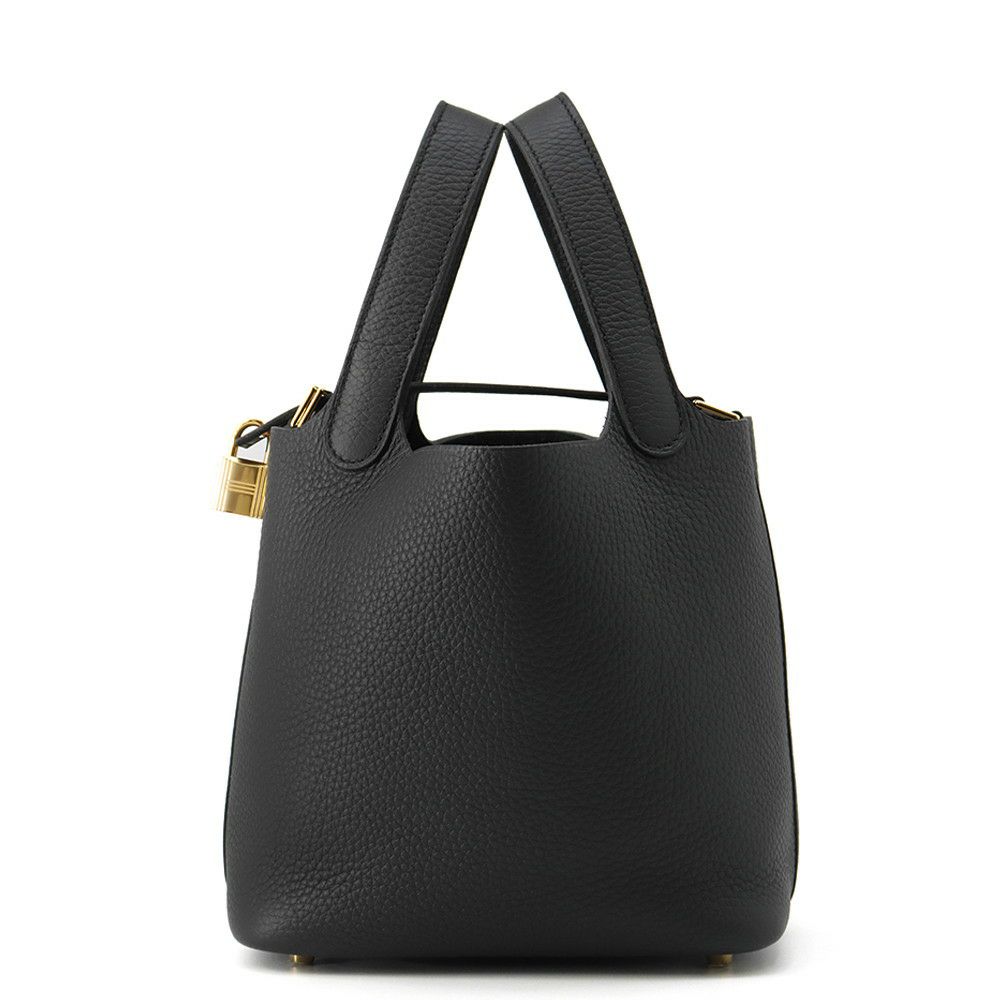 エルメス ハンドバッグ ピコタンロックPM ブラック/ゴールド金具 トリヨンクレマンス K刻印 黒