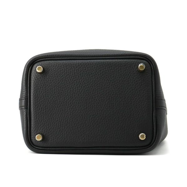 エルメス ハンドバッグ ピコタンロックPM ブラック/ゴールド金具 トリヨンクレマンス K刻印 黒